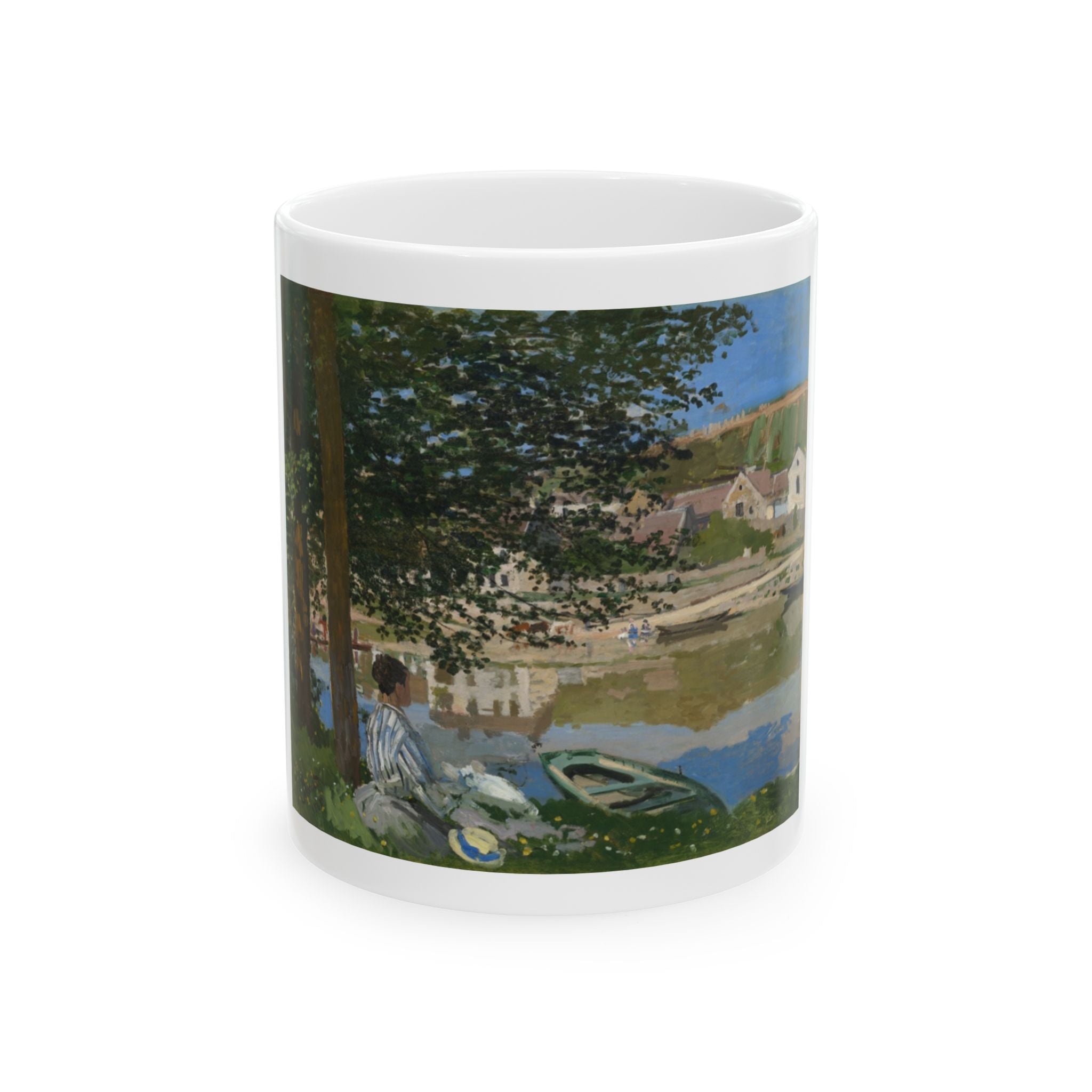 Quiet Harbour Ceramic Mug – Vintage Coastal Art Coffee Cup
