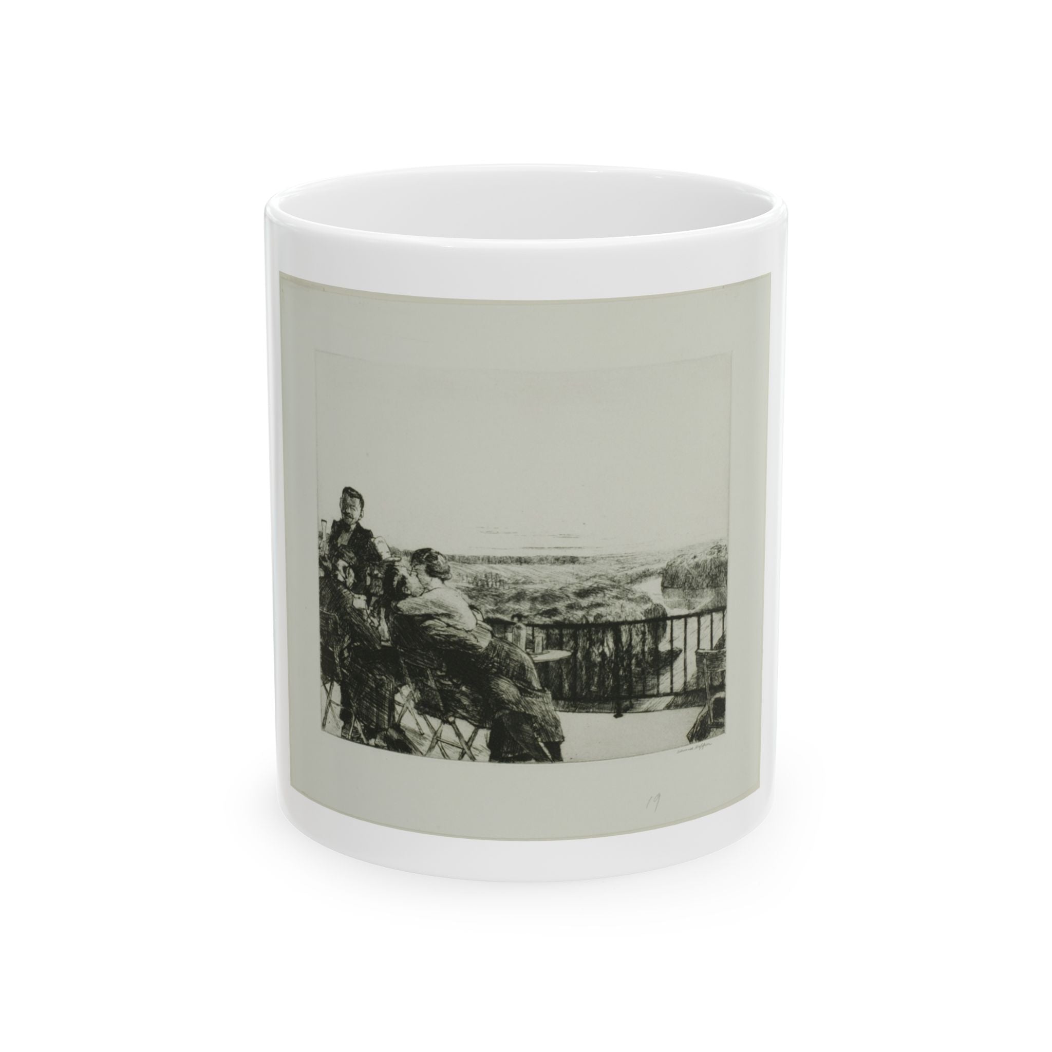 Vintage Photo Ceramic Mug — Black & White Scenic Memory Coffee Cup (11oz/15oz)