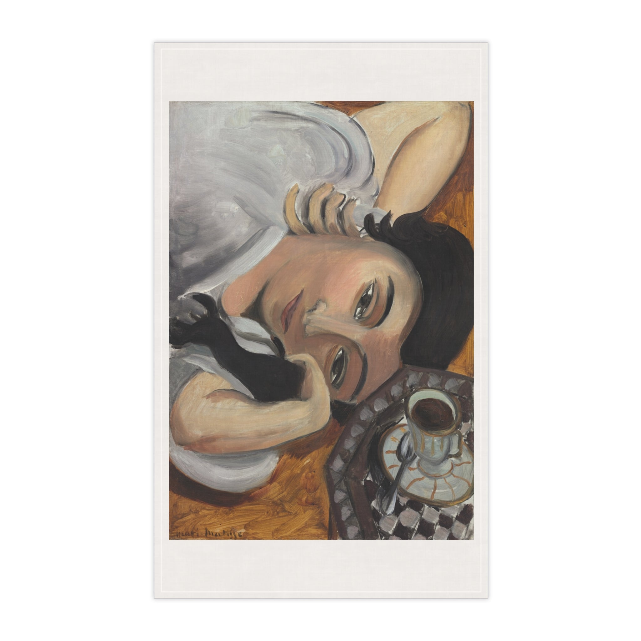 Sunday Coffee Muse Tea Towel – Modern Art Kitchen Linen