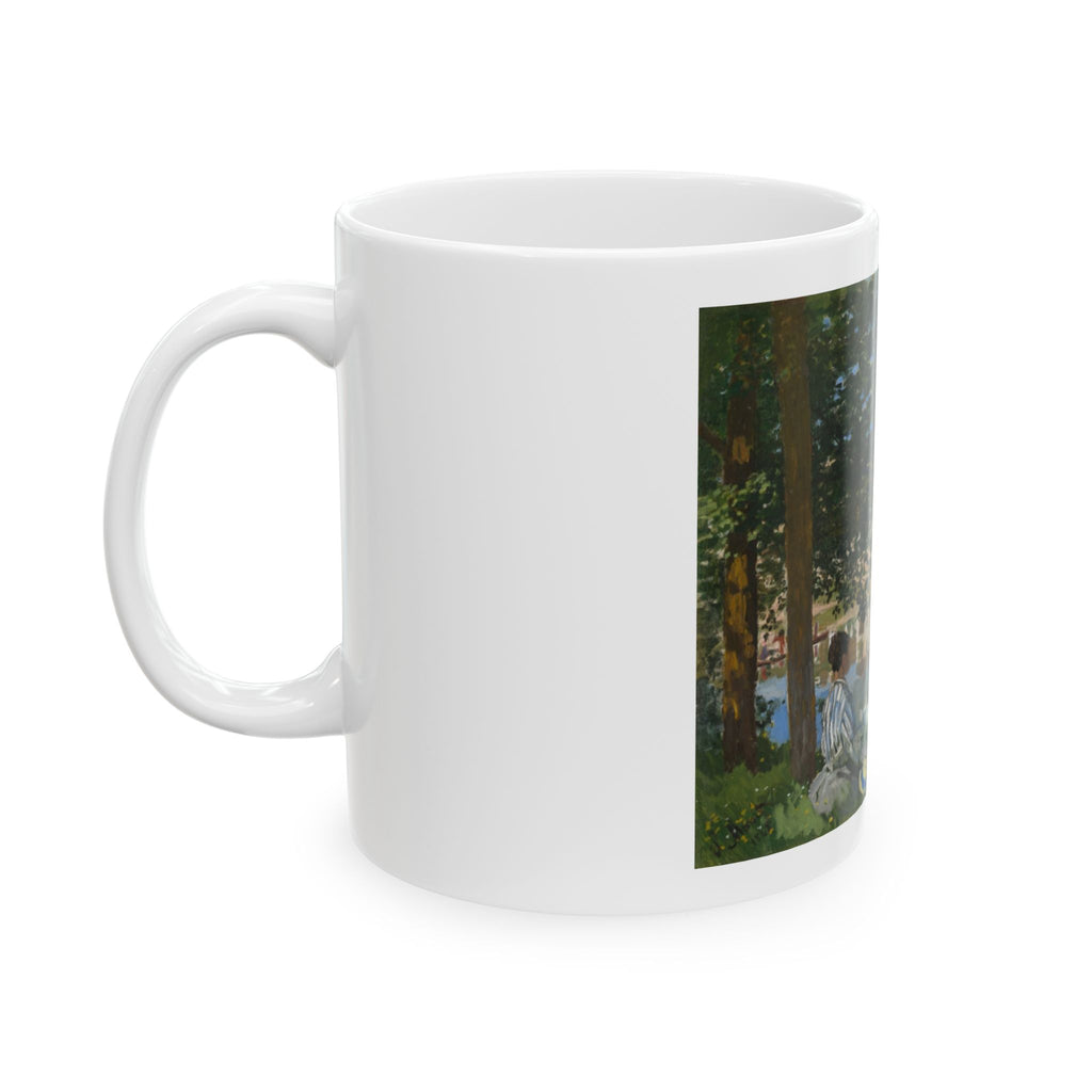 Quiet Harbour Ceramic Mug – Vintage Coastal Art Coffee Cup