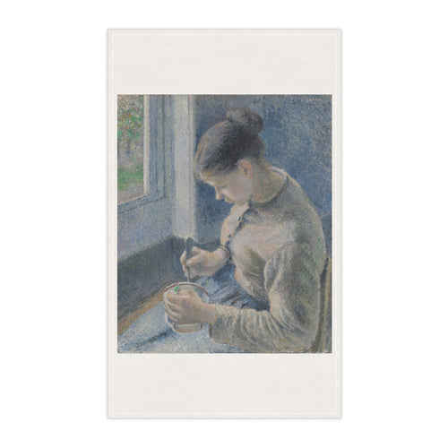 Blue Hour Coffee Muse Tea Towel – Vintage Café Art Kitchen Linen