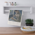 Blue Hour Coffee Muse Tea Towel – Vintage Café Art Kitchen Linen