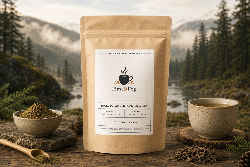Ember Hojicha — Stone-Milled Roasted Green Tea Powder