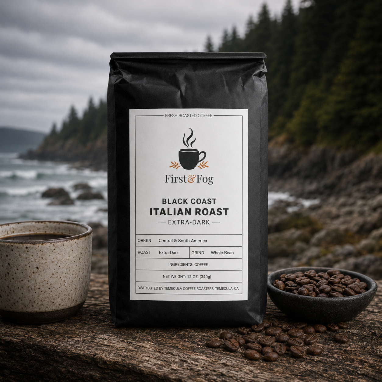 Black Coast Italian Roast — Extra-Dark Coffee