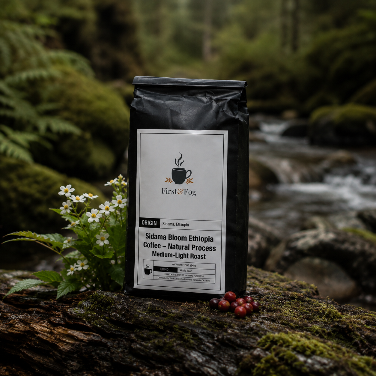 Sidama Bloom Ethiopia Coffee – Natural Process Medium-Light Roast
